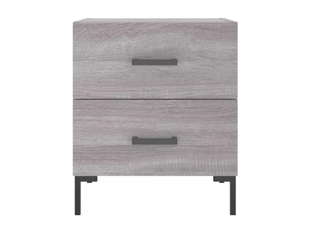 Kauf Unique Nachttisch Grau Sonoma 40x35x47,5 cm Holzwerkstoff Bis zu 55% Rabatt