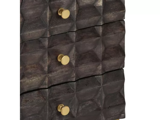 Kauf Unique Nachttisch Schwarz 40x30x50 cm Massivholz Mango Nur noch ein Tag übrig