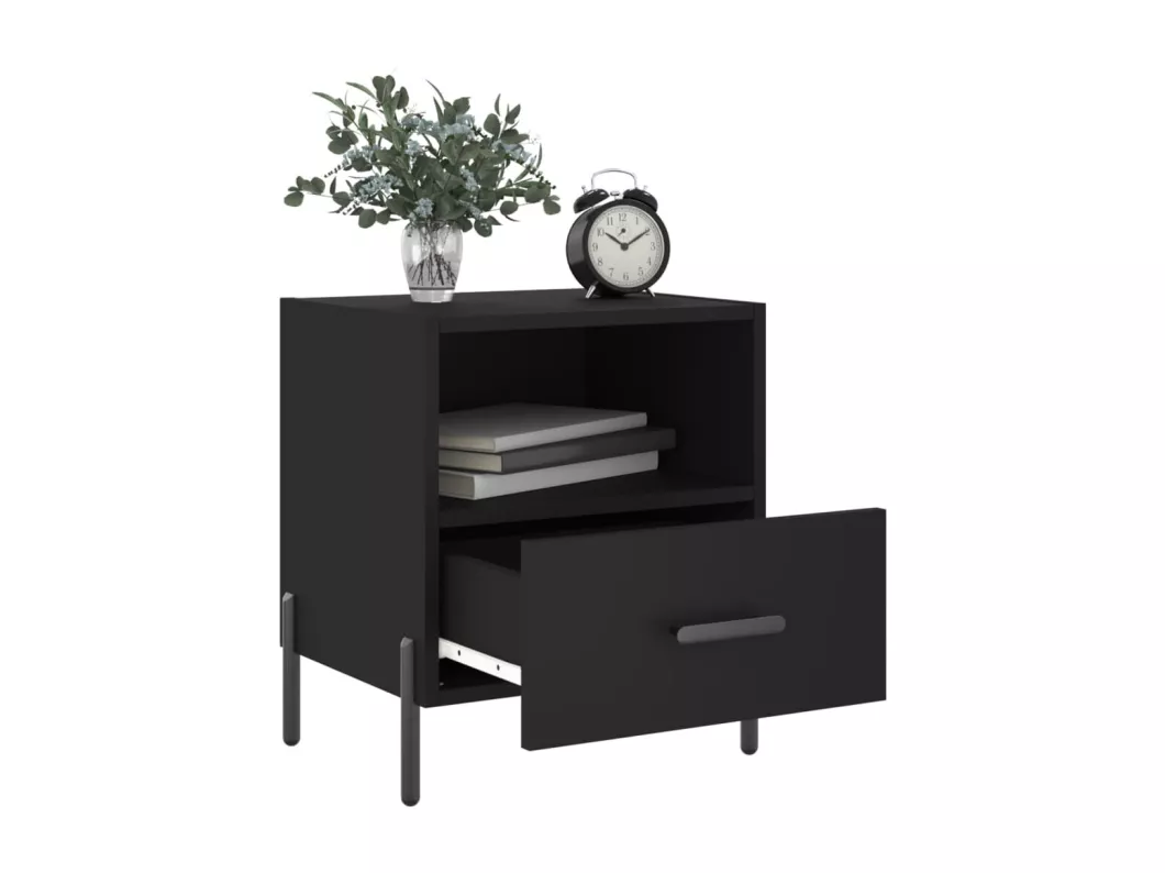 Kauf Unique Nachttische 2 Stk. Schwarz 40x35x47,5 cm Holzwerkstoff Super Rabatt