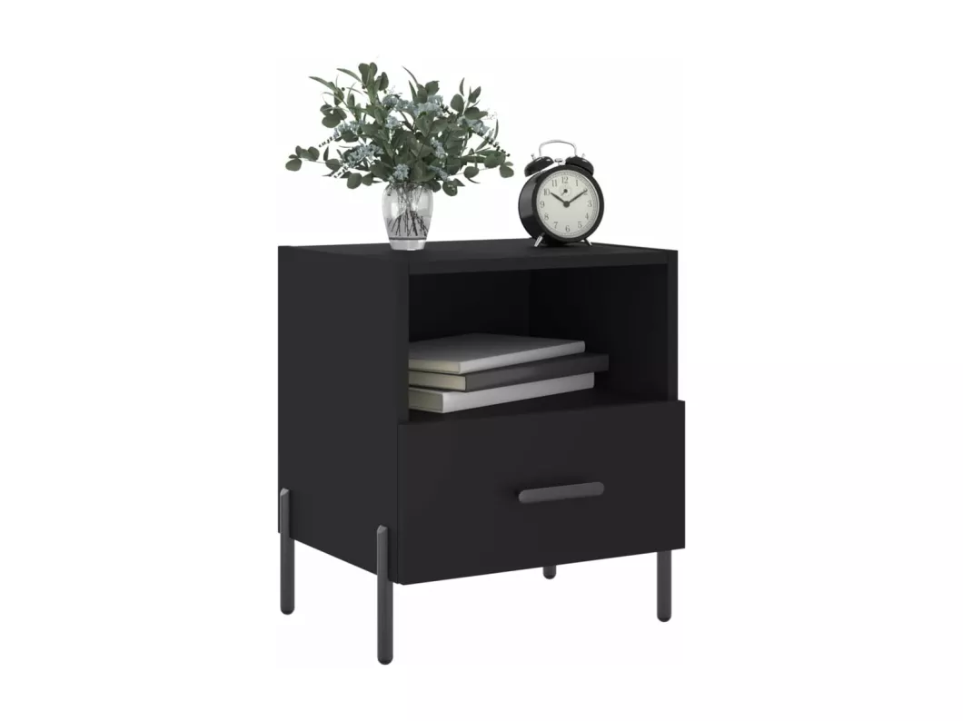 Kauf Unique Nachttische 2 Stk. Schwarz 40x35x47,5 cm Holzwerkstoff Super Rabatt
