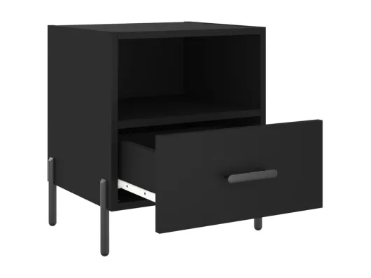 Kauf Unique Nachttische 2 Stk. Schwarz 40x35x47,5 cm Holzwerkstoff Super Rabatt
