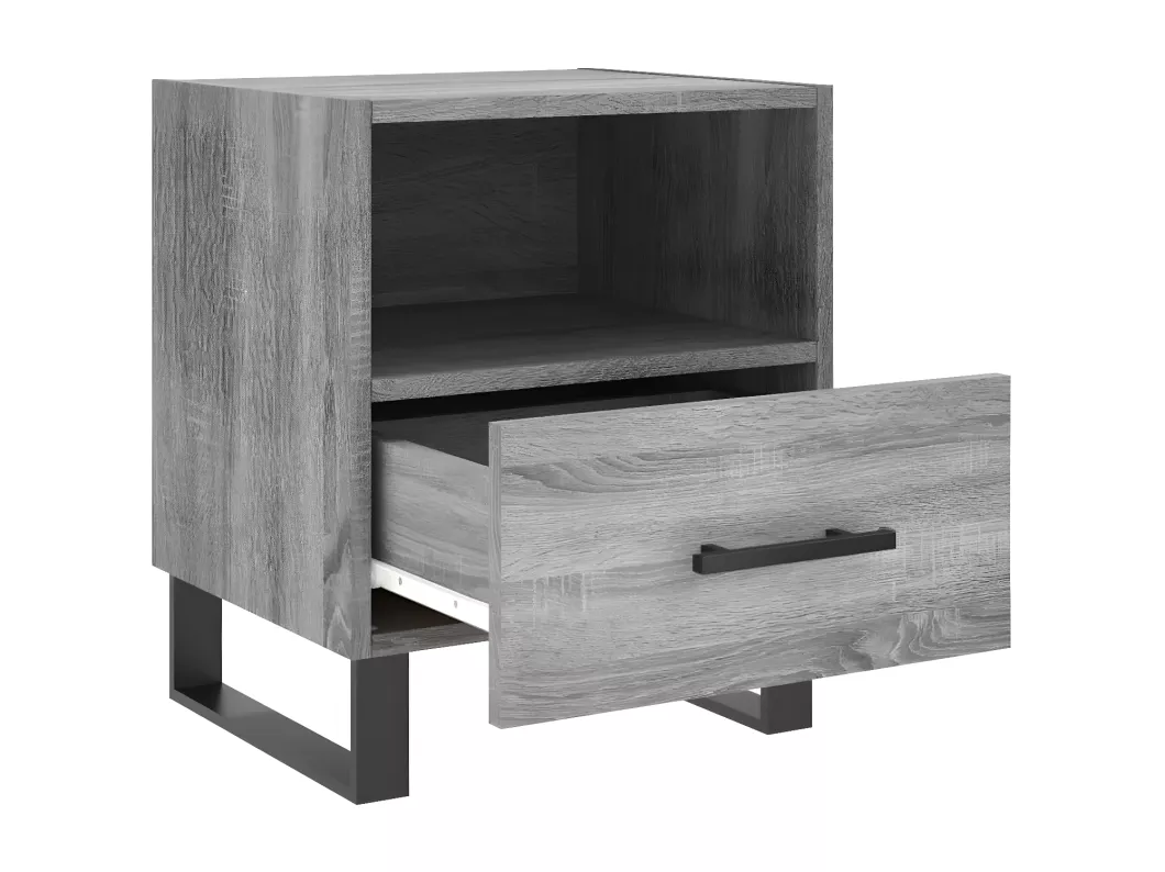 Kauf Unique Nachttische 2 Stk. Grau Sonoma 40x35x47,5 cm Holzwerkstoff 50% Rabatt mit kostenlosem Versand