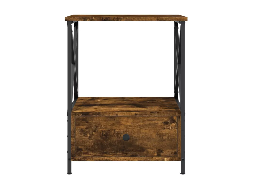 Kauf Unique Nachttisch Räuchereiche 50x41x65 cm Holzwerkstoff Black Friday Preise