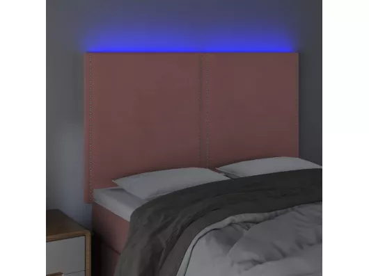 Kauf Unique LED Kopfteil Rosa 144x5x118/128 cm Samt Im Verkauf