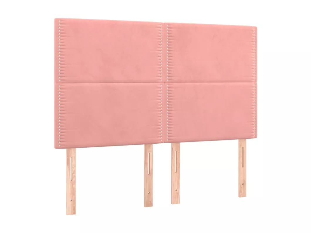 Kauf Unique LED Kopfteil Rosa 144x5x118/128 cm Samt Im Verkauf
