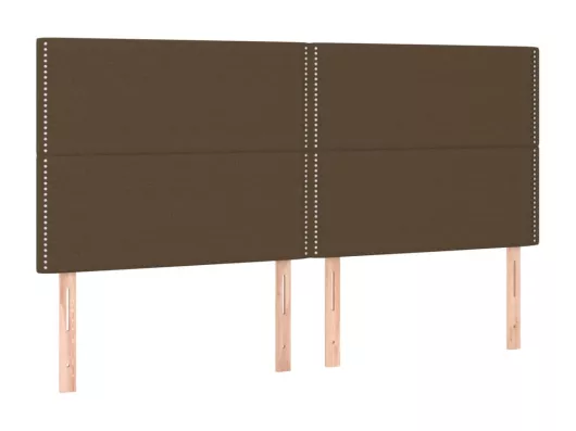 Kauf Unique LED Kopfteil Dunkelbraun 160x5x118/128 cm Stoff zollfrei