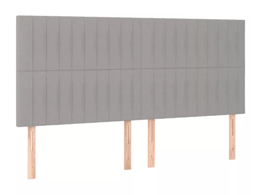 Kauf Unique LED Kopfteil Hellgrau 160x5x118/128 cm Stoff 50% Rabatt für begrenzte Zeit