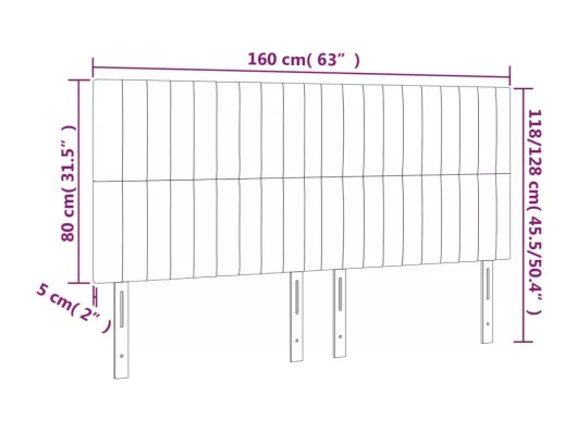 Kauf Unique LED Kopfteil Hellgrau 160x5x118/128 cm Stoff 50% Rabatt für begrenzte Zeit