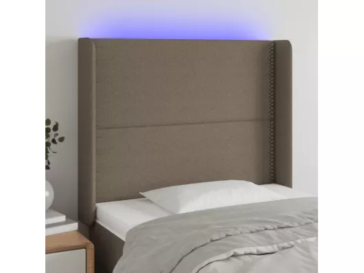 Kauf Unique LED Kopfteil Taupe 103x16x118/128 cm Stoff