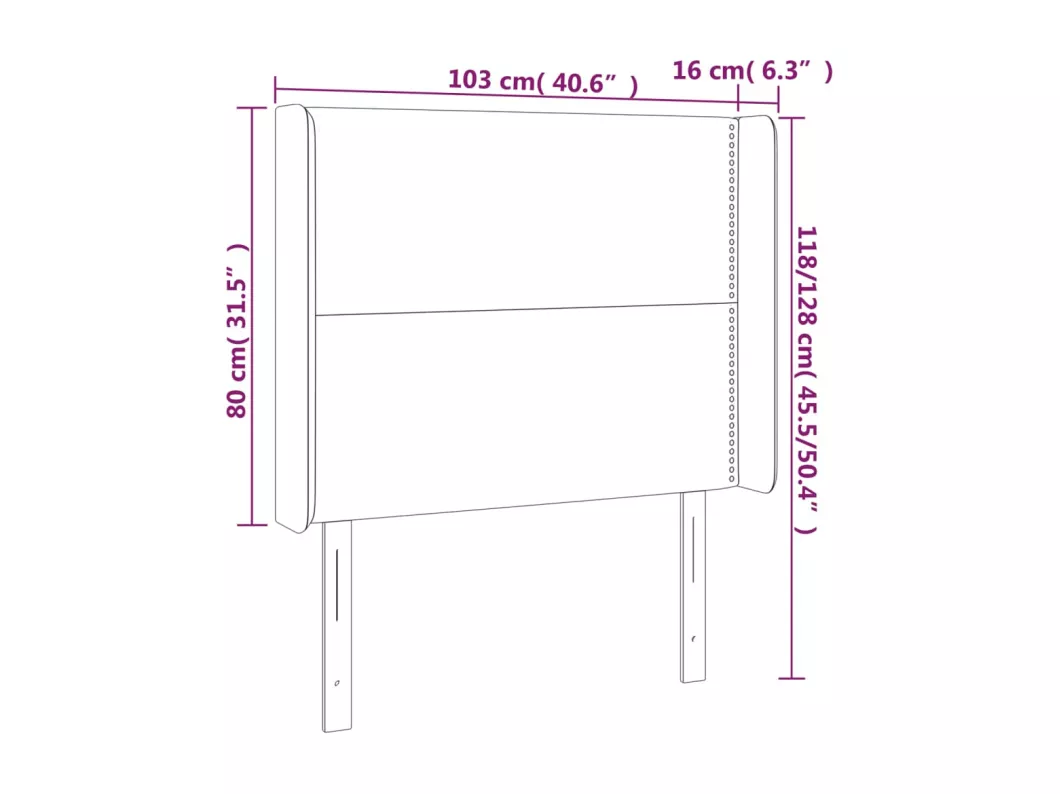 Kauf Unique LED Kopfteil Taupe 103x16x118/128 cm Stoff Rabatte dieses Monats