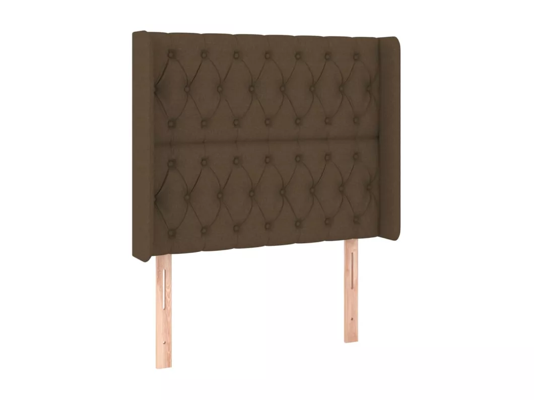 Kauf Unique LED Kopfteil Dunkelbraun 103x16x118/128 cm Stoff Online