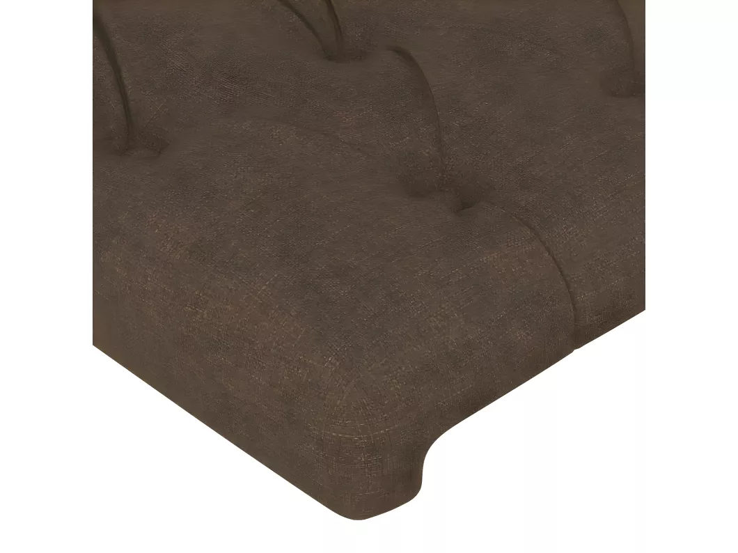 Kauf Unique LED Kopfteil Dunkelbraun 103x16x118/128 cm Stoff Online