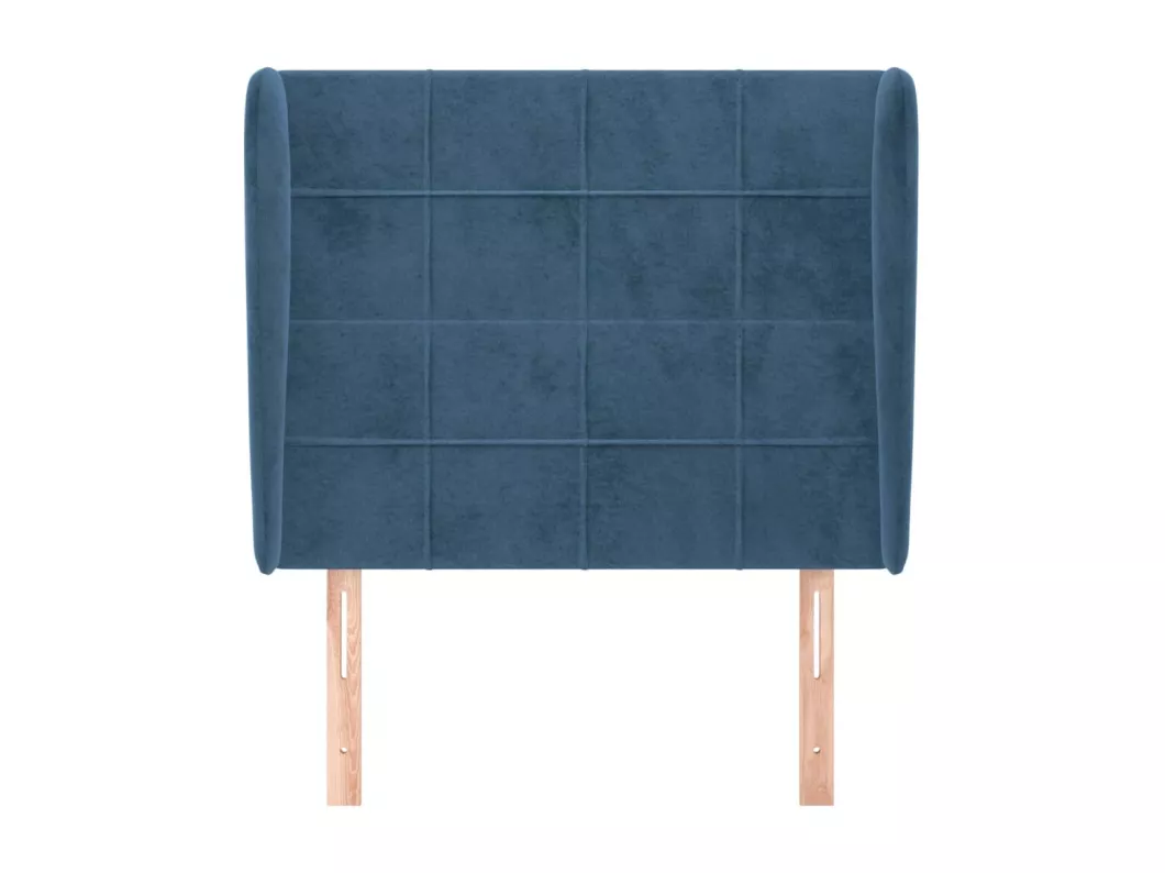 Kauf Unique Kopfteil mit Ohren Dunkelblau 103x23x118/128 cm Samt Angebote