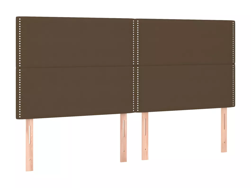 Kauf Unique LED Kopfteil Dunkelbraun 180x5x118/128 cm Stoff Hotsell