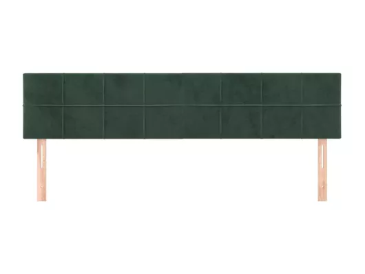 Kauf Unique Kopfteile 2 Stk. Dunkelgrün 90x5x78/88 cm Samt im Angebot
