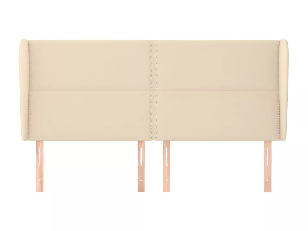 Kauf Unique Kopfteil mit Ohren Creme 203x23x118/128 cm Stoff Schlussverkauf