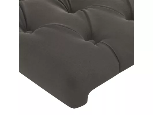 Kauf Unique Kopfteil mit Ohren Dunkelgrau 203x16x78/88 cm Samt Rabatt