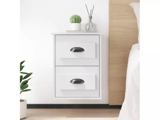 Kauf Unique Wand-Nachttische 2 Stk. Weiß 41,5x36x53 cm Großer Ausverkauf