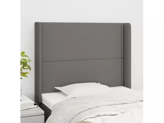 Kauf Unique Kopfteil mit Ohren Dunkelgrau 103x16x118/128 cm Stoff