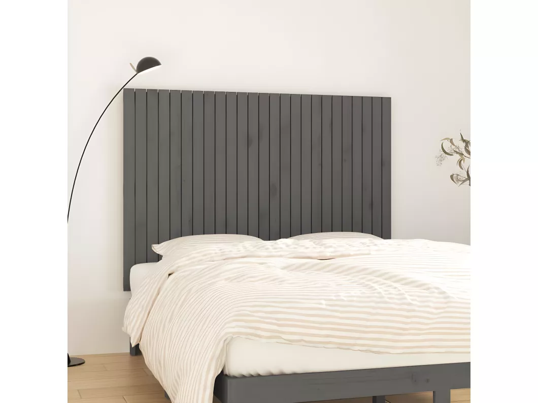 Kauf Unique Wand-Kopfteil Grau 159,5x3x110 cm Massivholz Kiefer