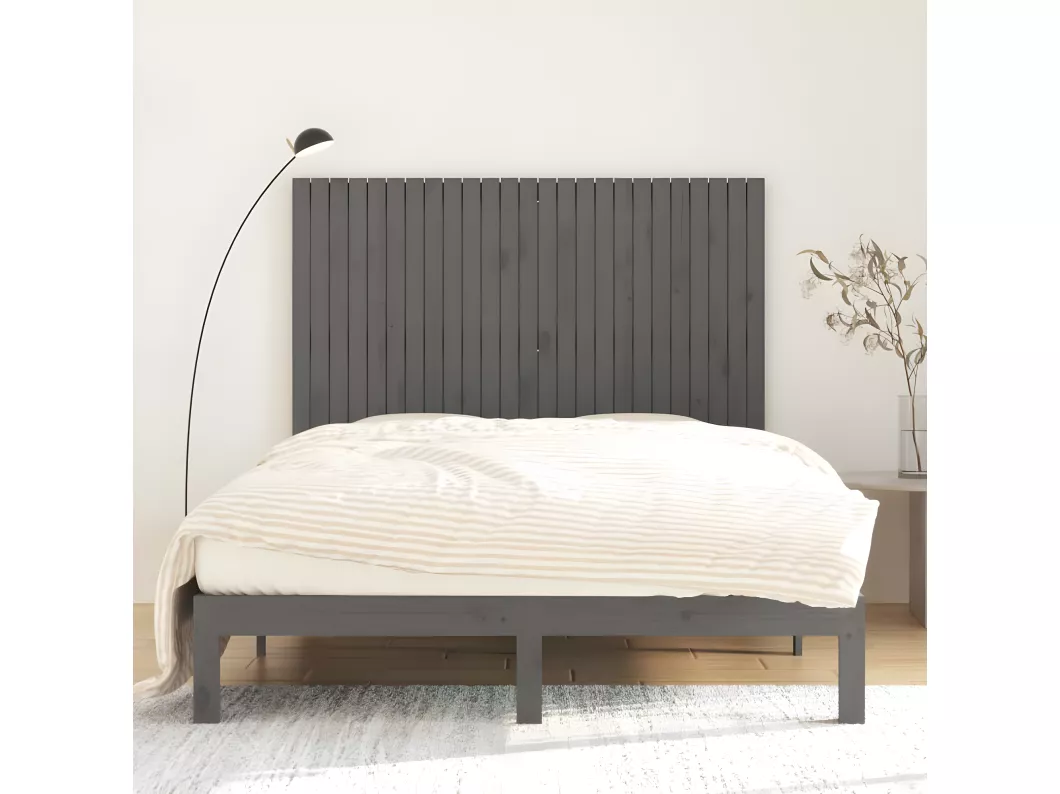 Kauf Unique Wand-Kopfteil Grau 159,5x3x110 cm Massivholz Kiefer Begrenztes Angebot