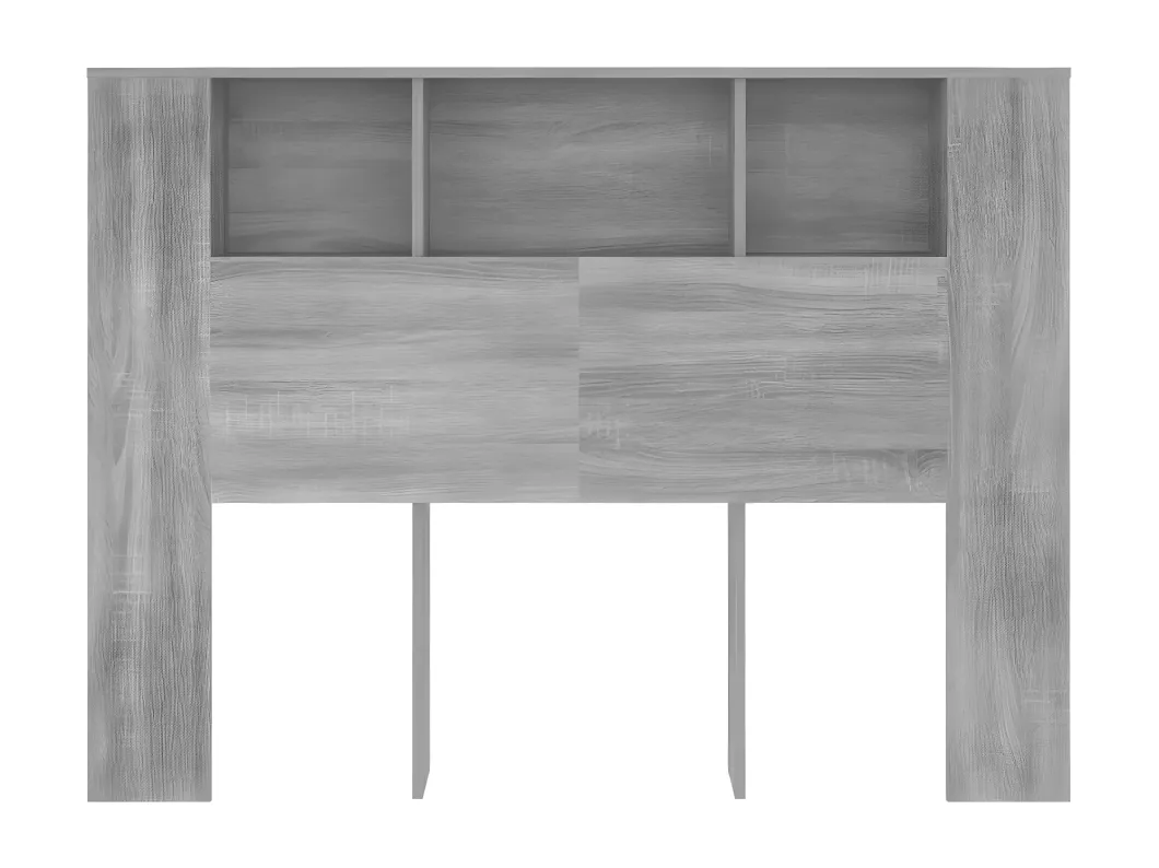 Kauf Unique Kopfteil mit Ablagen Grau Sonoma 140x18,5x104,5 cm Exklusivangebot