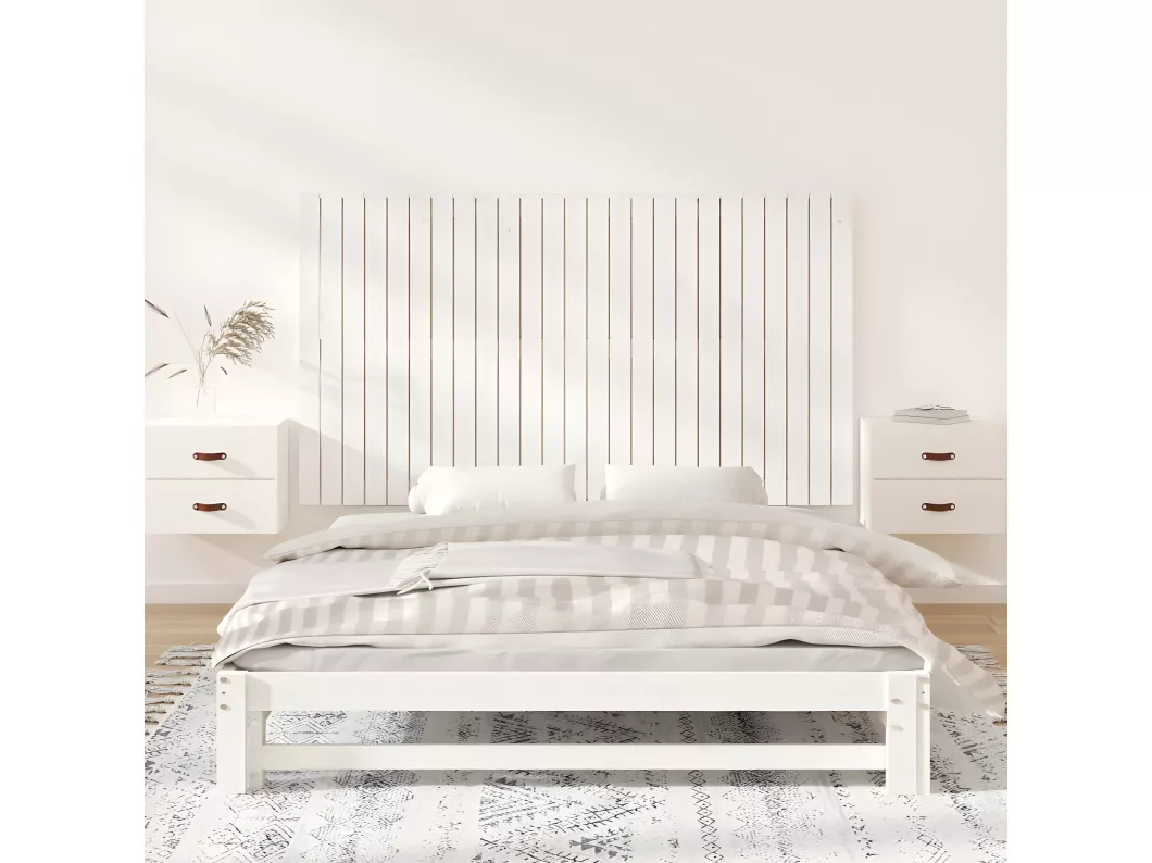 Kauf Unique Wand-Kopfteil Weiß 159,5x3x90 cm Massivholz Kiefer Preisnachlass