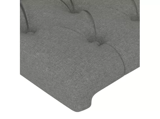 Kauf Unique LED Kopfteil Dunkelgrau 163x16x118/128 cm Stoff Saisonschlussverkauf