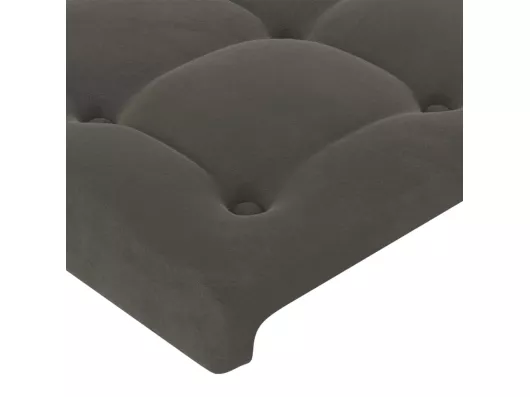 Kauf Unique LED Kopfteil Dunkelgrau 180x5x118/128 cm Samt Muttertagsangebot