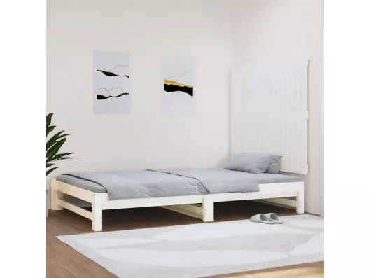 Kauf Unique Wand-Kopfteil Weiß 108x3x90 cm Massivholz Kiefer