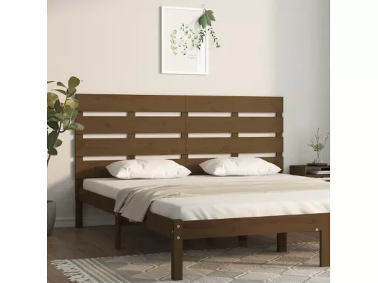 Kauf Unique Kopfteil Honigbraun 200x3x80 cm Massivholz Kiefer