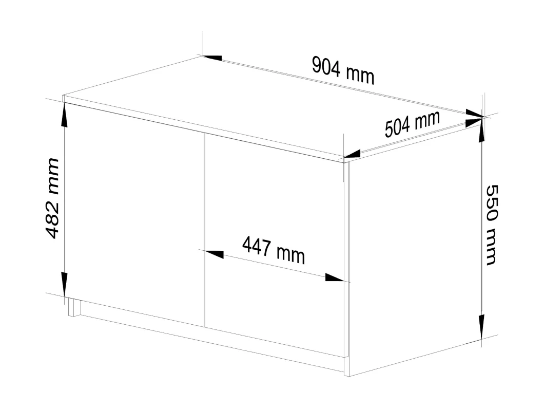 Kauf Unique Schrankaufsatz für Kleiderschrank AKORD S90 Weiß 90 cm 2 Türen 2 Ebenen B90 x H55 x T51 cm Letzte 2 Tage