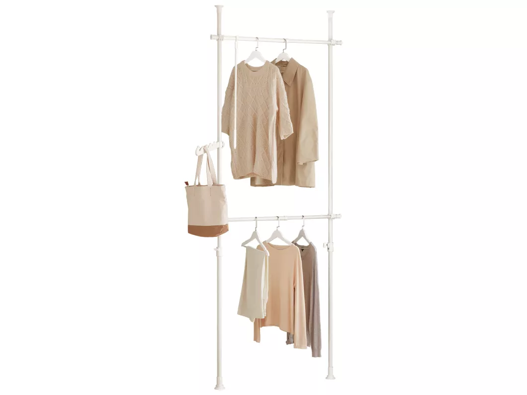 Kauf Unique Teleskop Garderoben System FRG109-W 113 x 285 x 27 cm Weiß