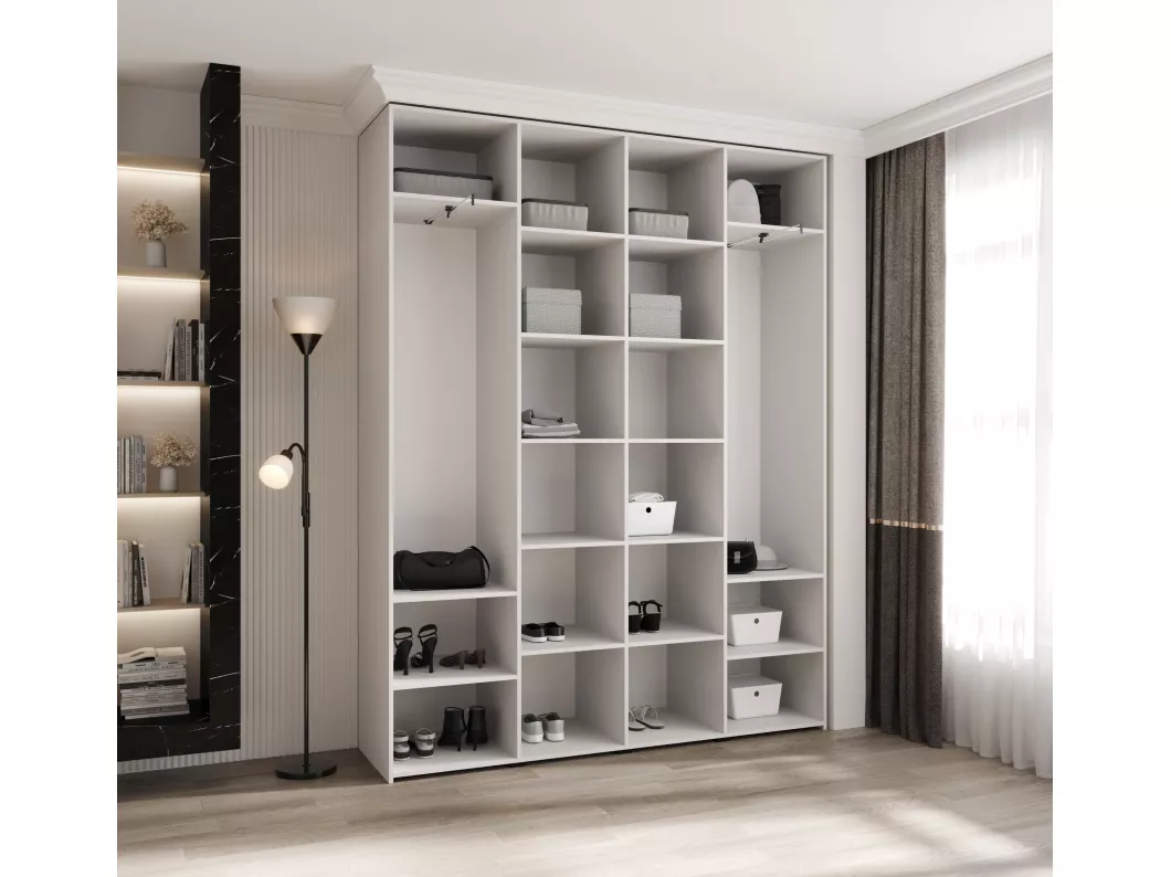 Kauf Unique Drehtürenschrank Como 4 245,5/190/40 4-türig (Weiß/Gold) Bis zu 65% Rabatt