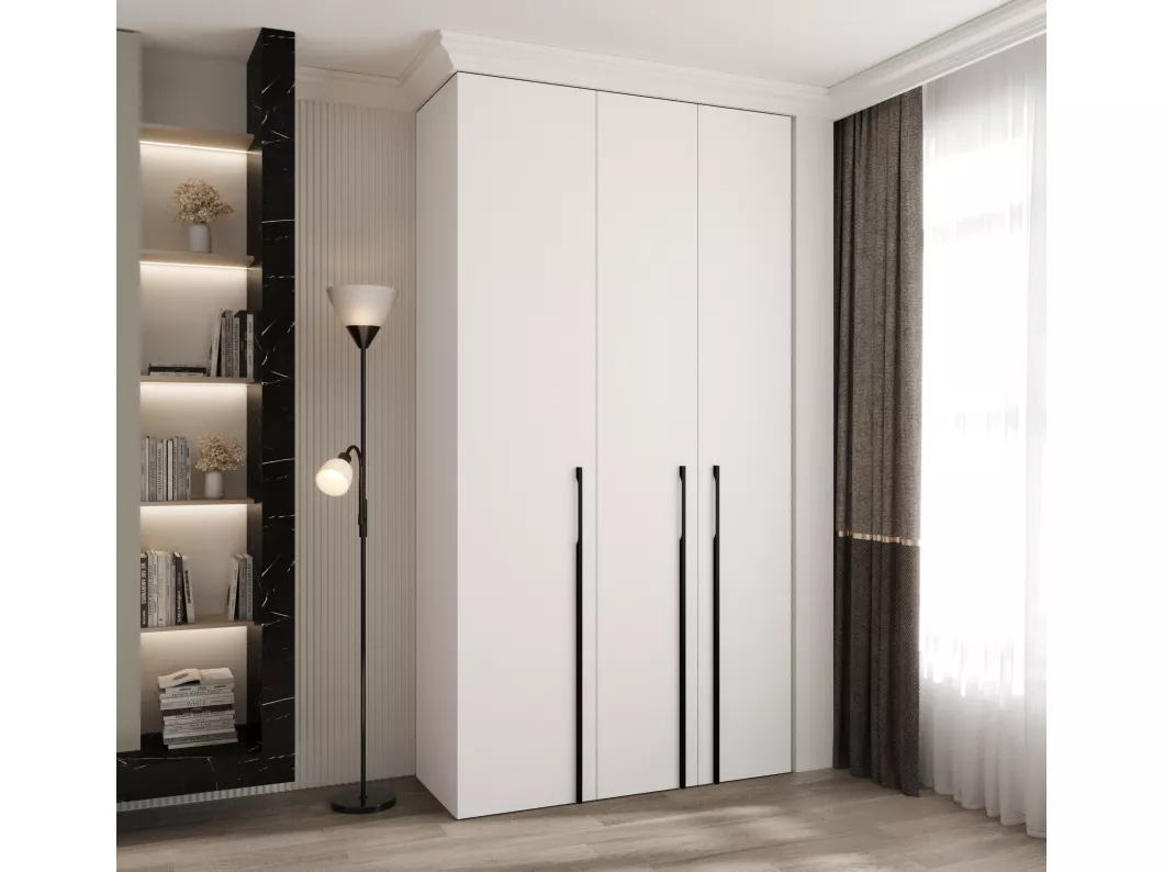 Kauf Unique Drehtürenschrank Como 3 245,5/130/40 3-türig (Weiß/Schwarz) Nur für heute