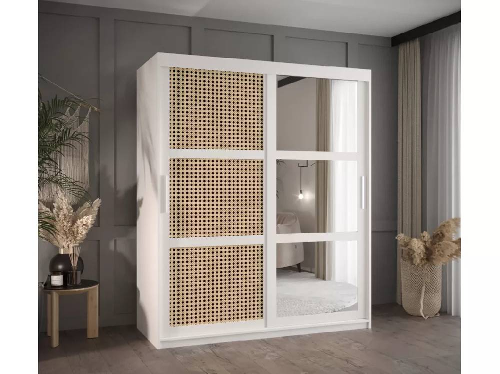 Kauf Unique SCHWEBETÜRENSCHRANK PLECIONKA 2 200/150/62 2-türig (Weiß) Sonderangebot der Fabrik