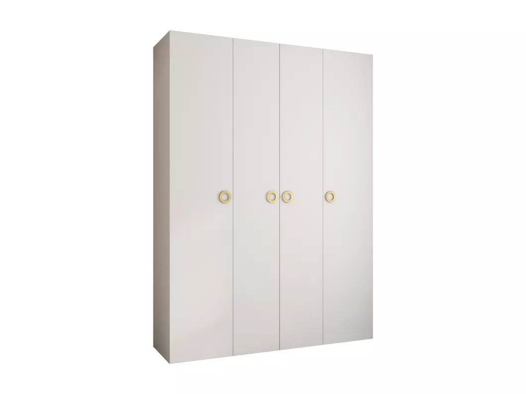 Kauf Unique Drehtürenschrank Como 1 245,5/180/40 4-türig (Weiß/Gold)