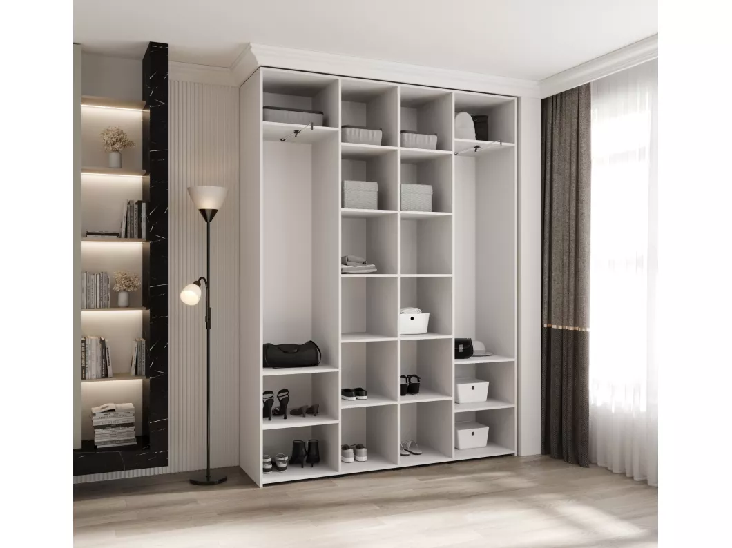 Kauf Unique Drehtürenschrank Como 1 245,5/180/40 4-türig (Weiß/Gold) Nur noch ein Tag übrig