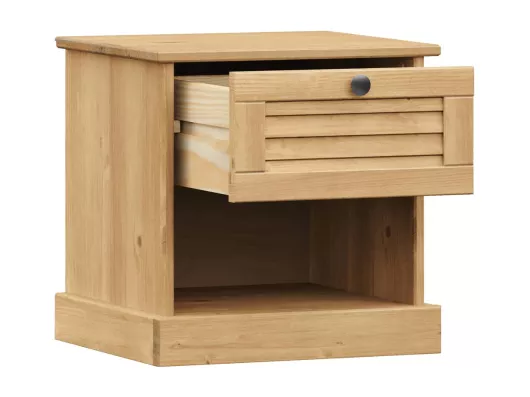 Kauf Unique Nachttisch VIGO 42x35x42 cm Massivholz Kiefer 50% Rabatt für begrenzte Zeit