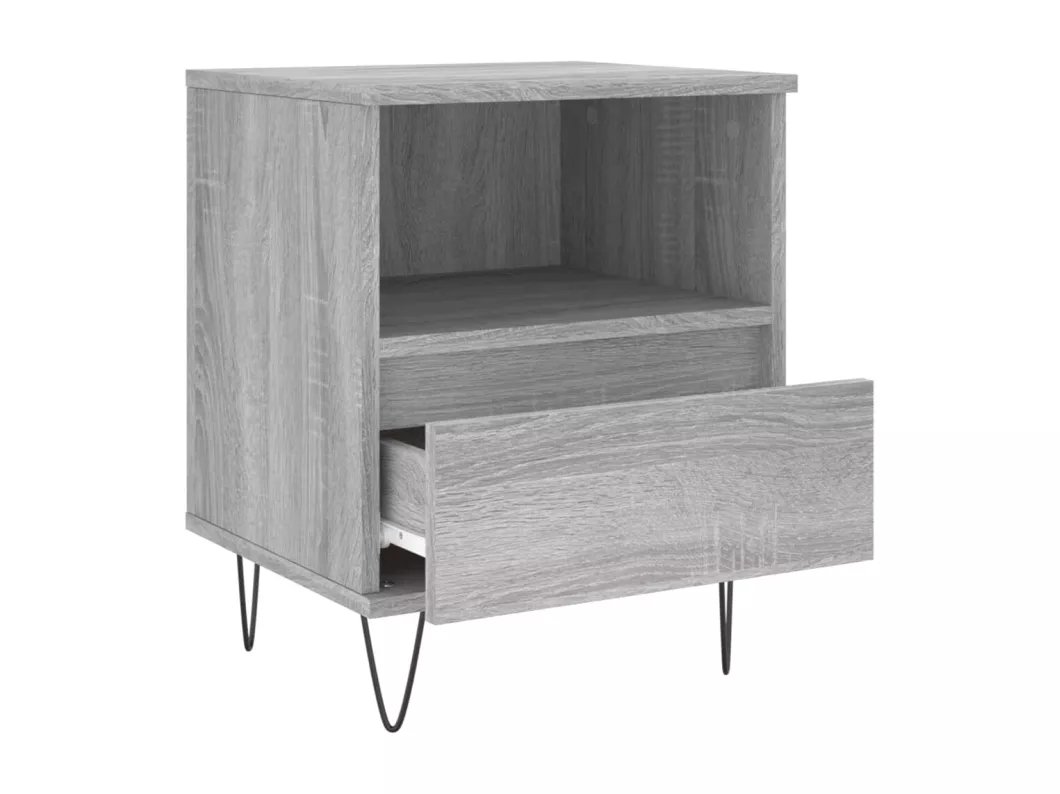 Kauf Unique Nachttisch Grau Sonoma 40x35x50 cm Holzwerkstoff Outlet