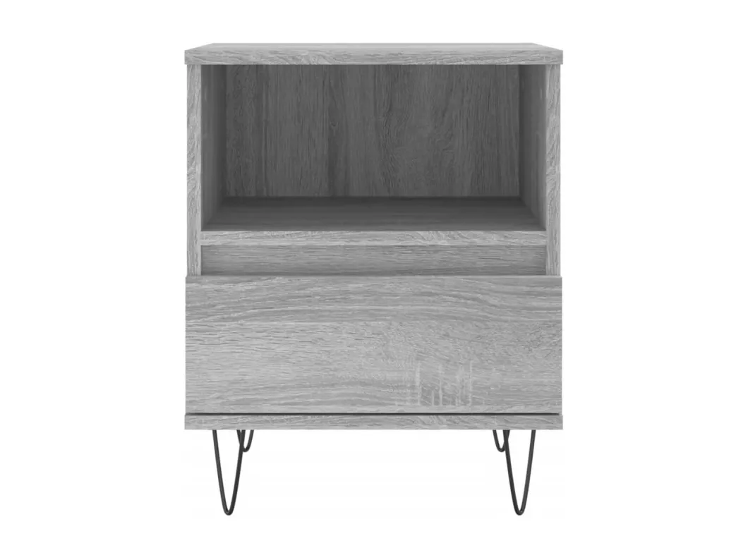 Kauf Unique Nachttisch Grau Sonoma 40x35x50 cm Holzwerkstoff Outlet