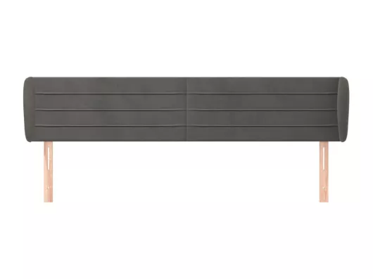 Kauf Unique Kopfteil mit Ohren Dunkelgrau 163x23x78/88 cm Samt Auslauf
