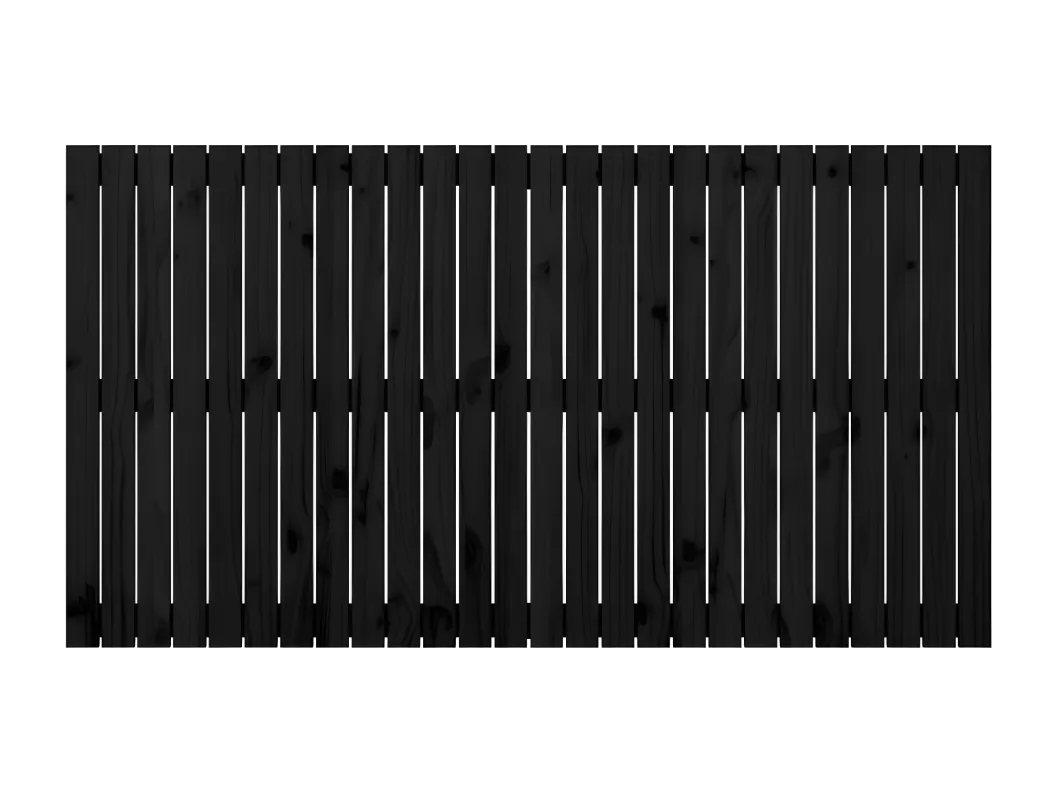 Kauf Unique Wand-Kopfteil Schwarz 166x3x90 cm Massivholz Kiefer Meist gekauft