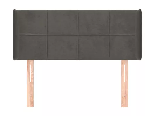 Kauf Unique Kopfteil mit Ohren Dunkelgrau 93x16x78/88 cm Samt Fabrikpreis