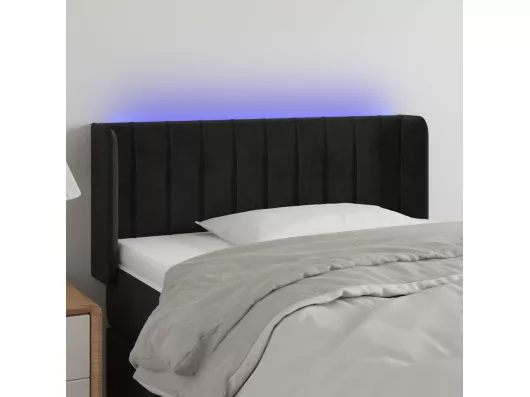 Kauf Unique LED Kopfteil Schwarz 83x16x78/88 cm Samt