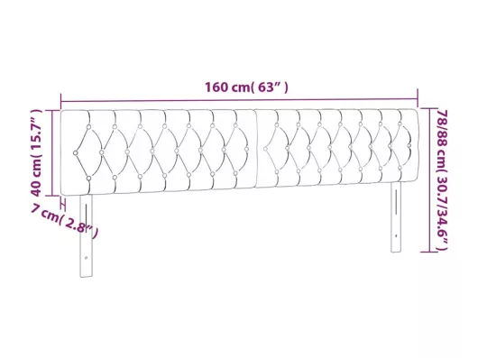 Kauf Unique LED Kopfteil Rosa 160x7x78/88 cm Samt Großer Ausverkauf
