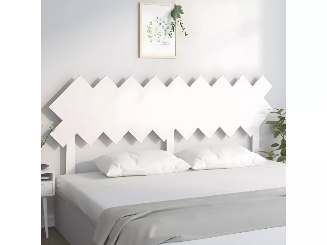 Kauf Unique Bett-Kopfteil Weiß 178x3x80,5 cm Massivholz Kiefer