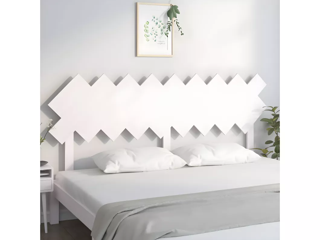 Kauf Unique Bett-Kopfteil Weiß 178x3x80,5 cm Massivholz Kiefer Flash Sale
