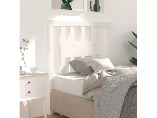 Kauf Unique Kopfteil Weiß 96x4x100 cm Massivholz Kiefer Begrenztes Angebot