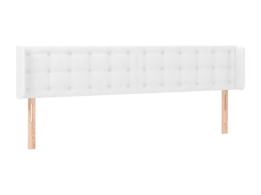 Kauf Unique LED Kopfteil Weiß 183x16x78/88 cm Kunstleder Exklusivangebot